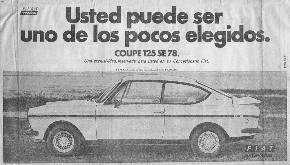 Publicidad Fiat 125 Coupe SE 78 La Nación 26 jun 1978.jpg