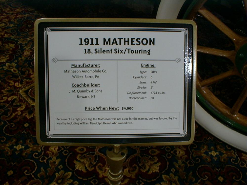 MathesonCarSign1911.JPG